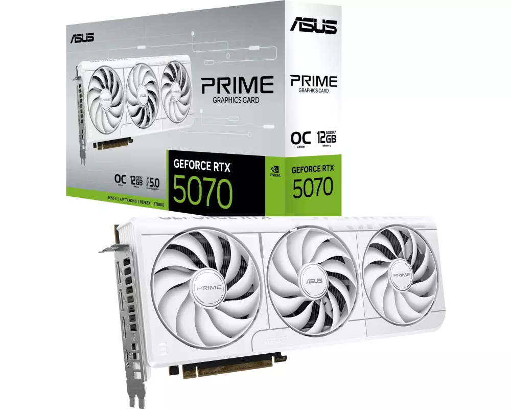 ASUS Grafikkarte PRIME GeForce RTX 5070 12 GB White OC Edition