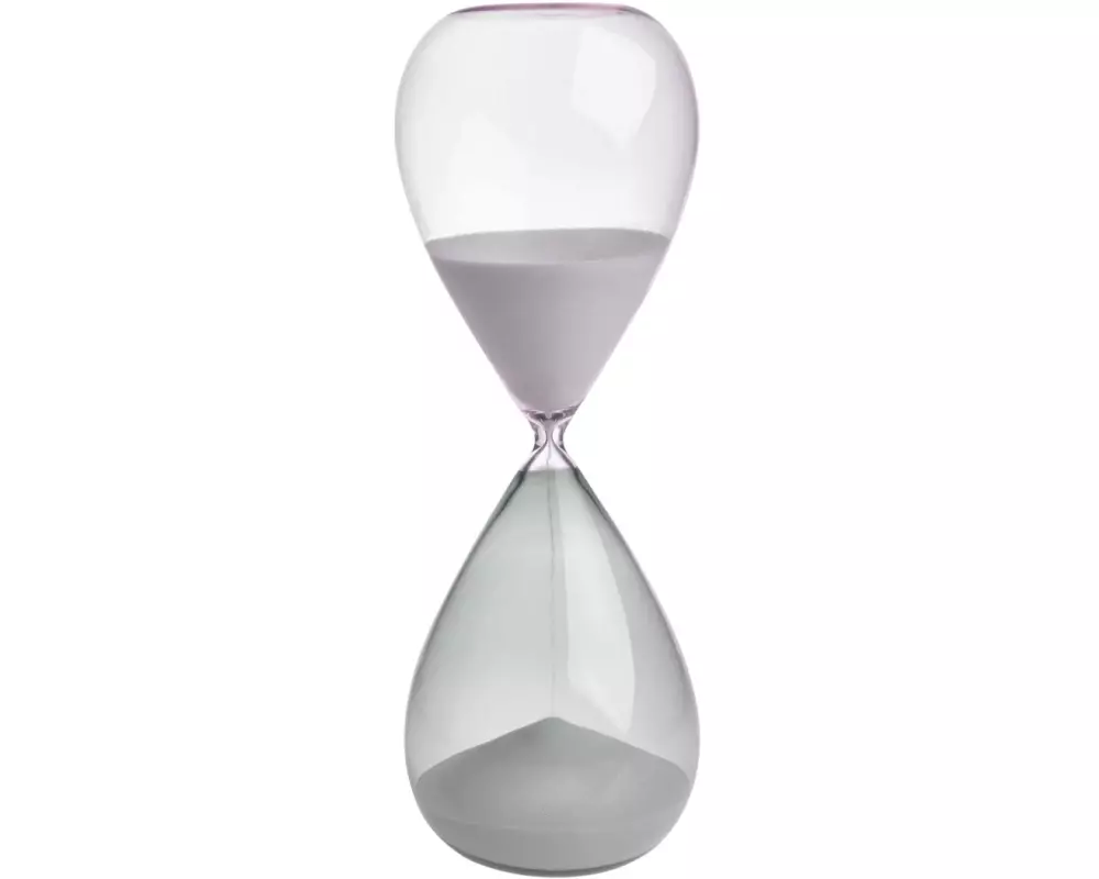 TFA Dostmann Sanduhr 23 cm, Weiss/Grau/Rosa