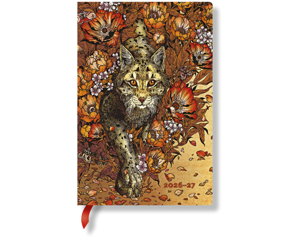 PAPERBLANKS Agenda Luchs Mini 26/27 FF2109-5 1W/2S 13M FR HOR SC 9.5x14cm