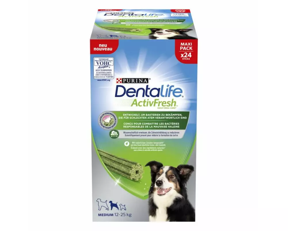 Purina Dentalife Kausnack ActivFresh Medium, 24 Sticks