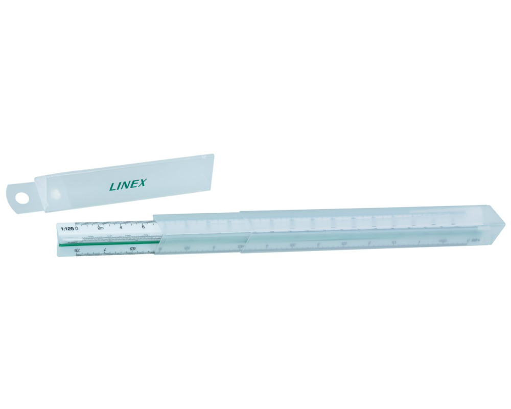 LINEX Dreikantmassstab 30cm 100413048 weiss/farbig