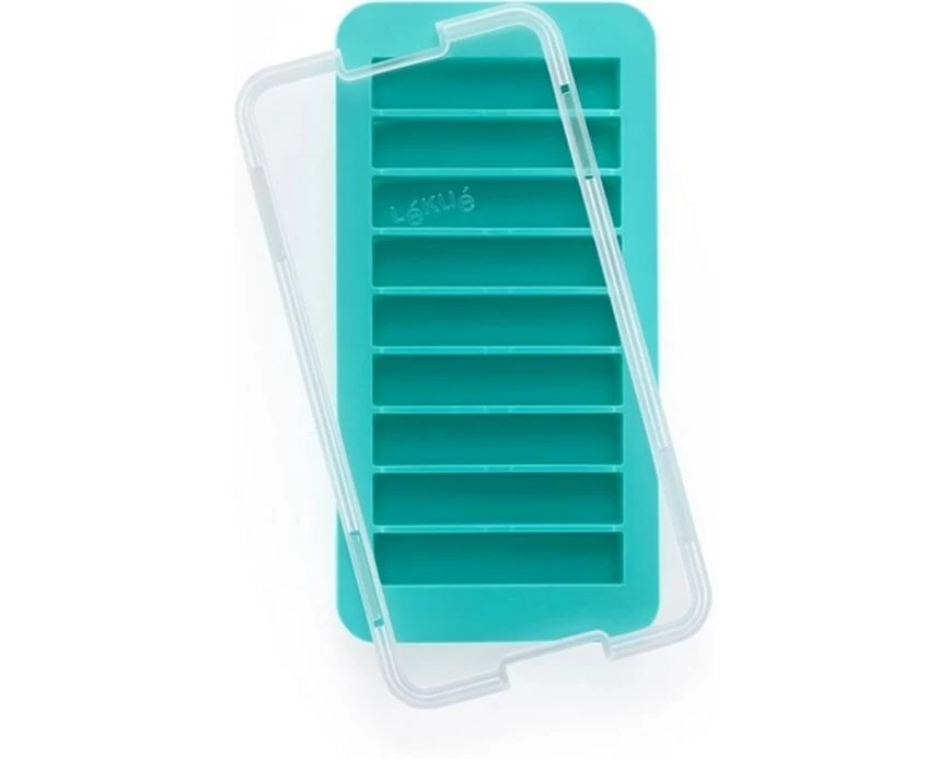 Lékué Eisstäbchenform mit Deckel Blau/Türkis