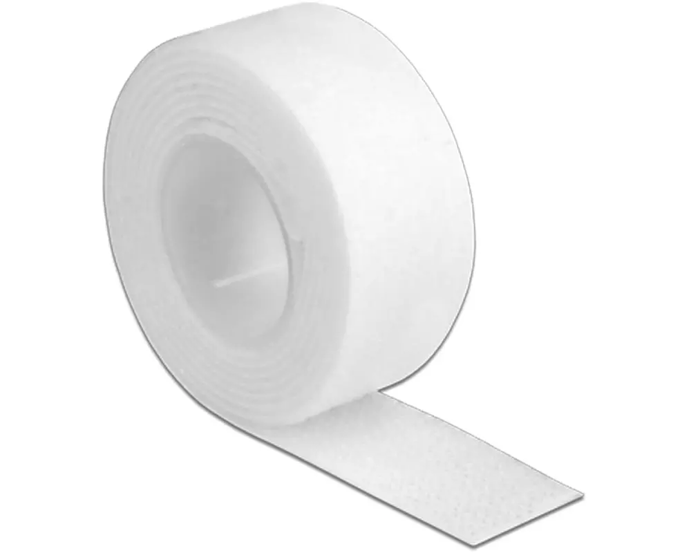 Delock Klettband 1m x 20 mm Weiss
