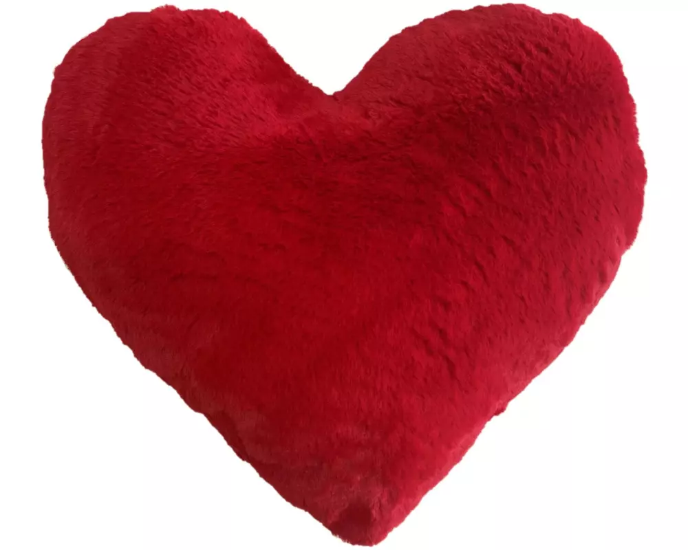 Dameco Plüschkissen herzförmig 25 cm x 30 cm