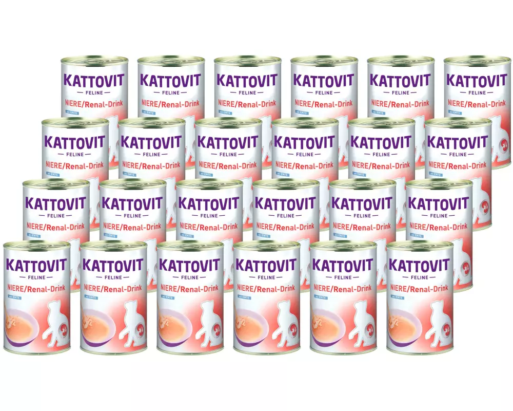 Kattovit Katzen-Snack Niere/Renal Drink, Ente, 24 x 135 ml