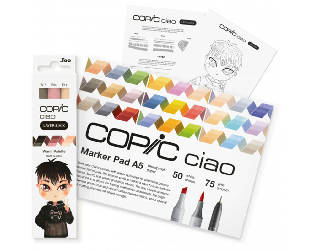 COPIC Marker Ciao Layer & Mix 220750211 Starter Set, Warm Palette