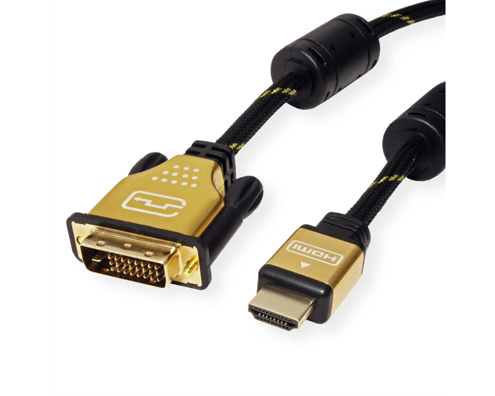 ROLINE GOLD Monitorkabel DVI (24+1) - HDMI, ST/ST, 2 m