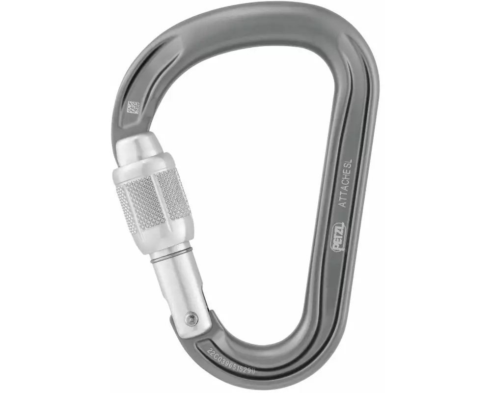 Petzl Attache Screw-Lock Carabiner, Grau