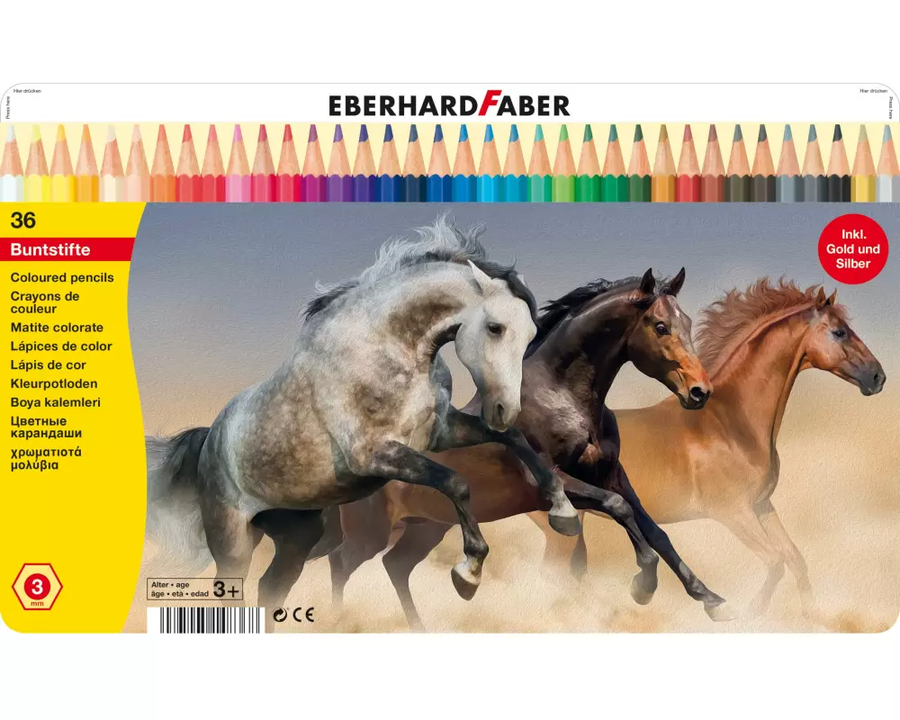 Eberhard Faber Farbstifte Hexagonal Mehrfarbig, 36 Stück