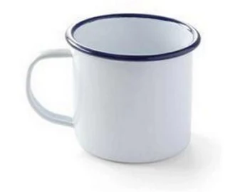 Speakeasy Cocktailbecher Enamel 500 ml, 1 Stück, Transparent/Weiss