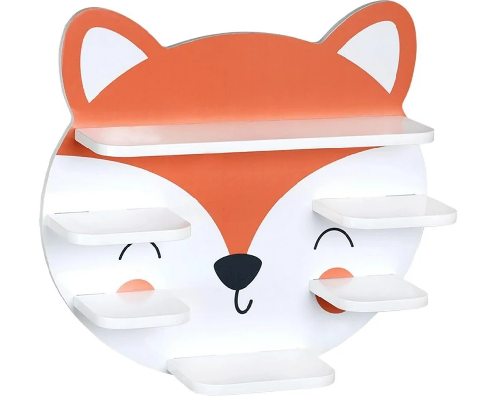 Kesper Étagère Bambus Orange Weiss 45 x 12 x 42 cm