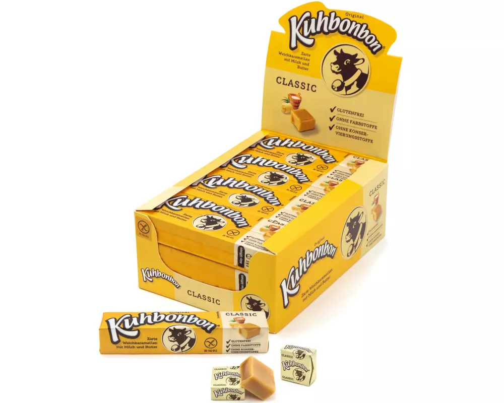 Kuhbonbon Stange Classic Karamell 24 x 72 g