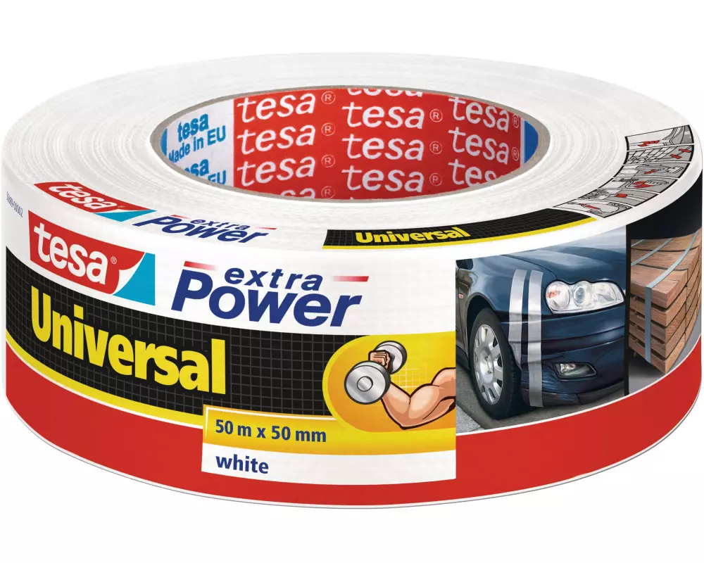 tesa Klebeband extra Power Universal 50 mm x 50 m, Weiss