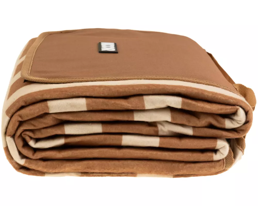 KOOR Picknickdecke Check, Braun 150 x 200 cm