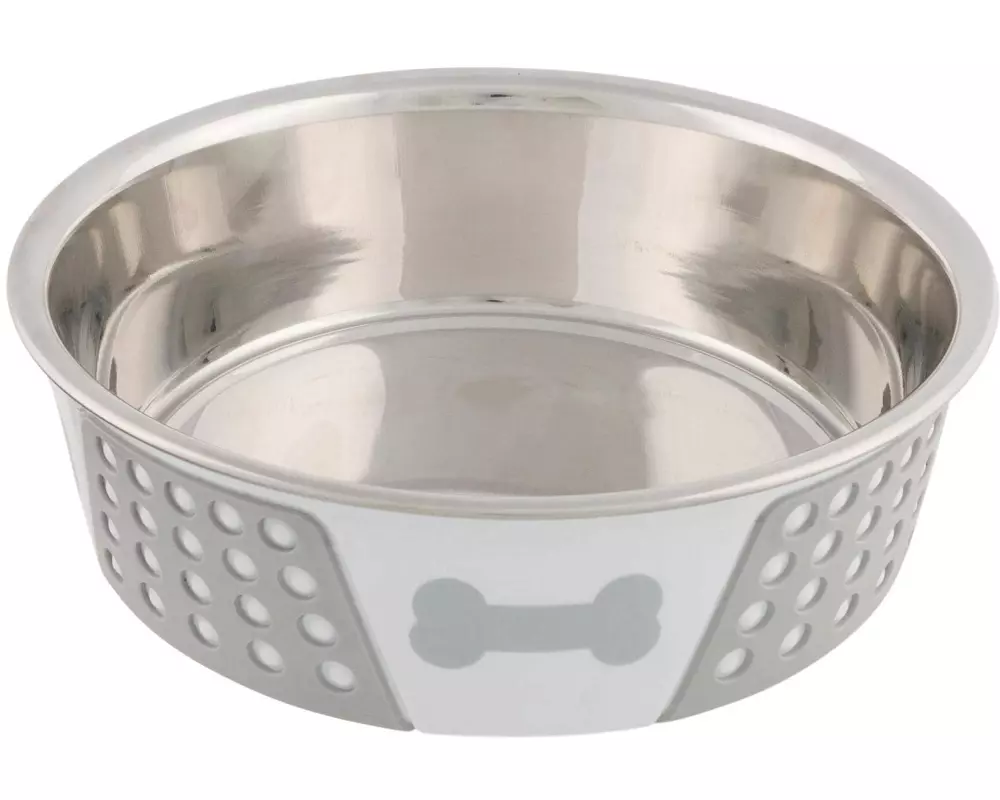 Trixie Edelstahlnapf mit Silikonumrandung 1.4 l / ø 21 cm