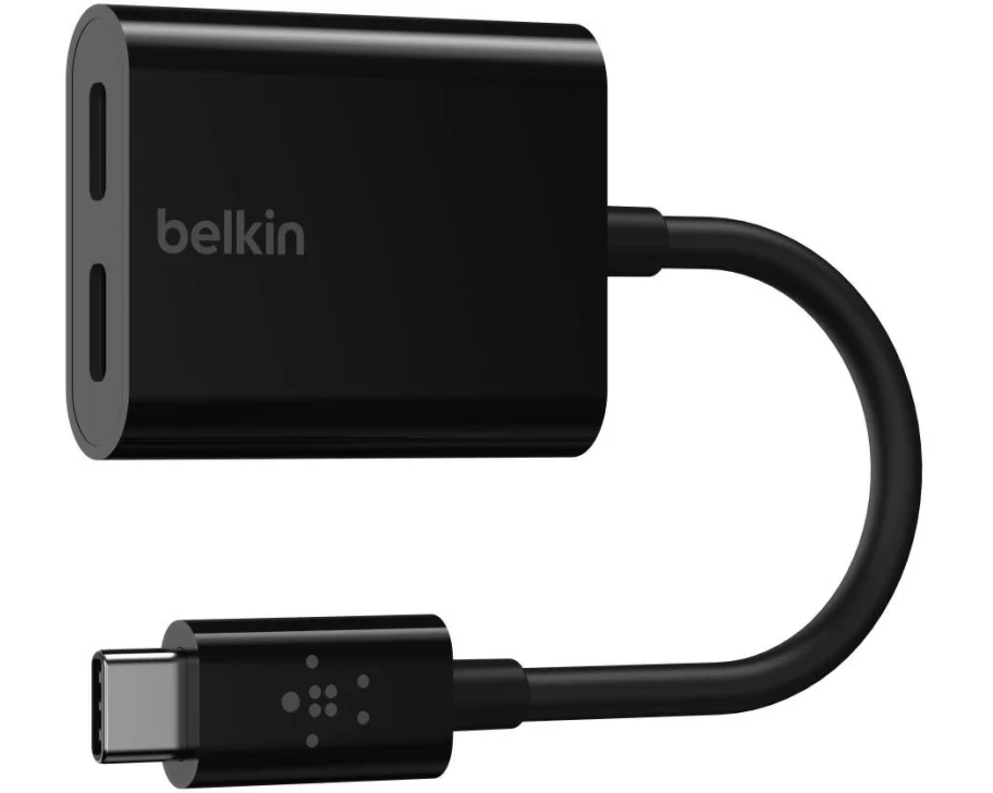 Belkin Adapter RockStar USB-C Audio + Charge Schwarz