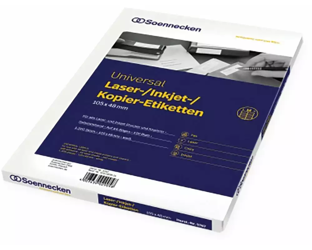 Soennecken Universal-Etiketten 10.5 x 4.8 cm, 1200 Stück