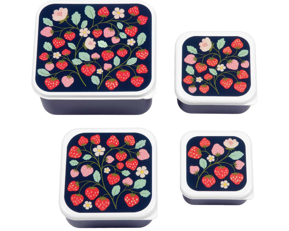 ALLC Lunch&Snackbox Set 14.5x22cm SBSEST60 Erdbeere 4 Stück
