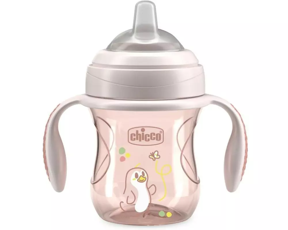 Chicco Trinklernbecher Transition Cup Pink, 4m+