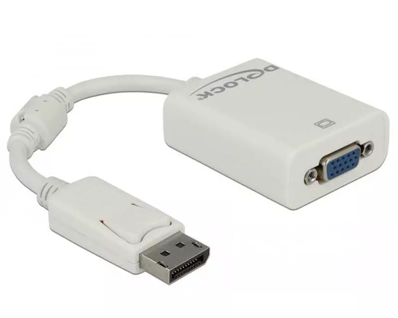 Delock Adapter Displayport - VGA Weiss