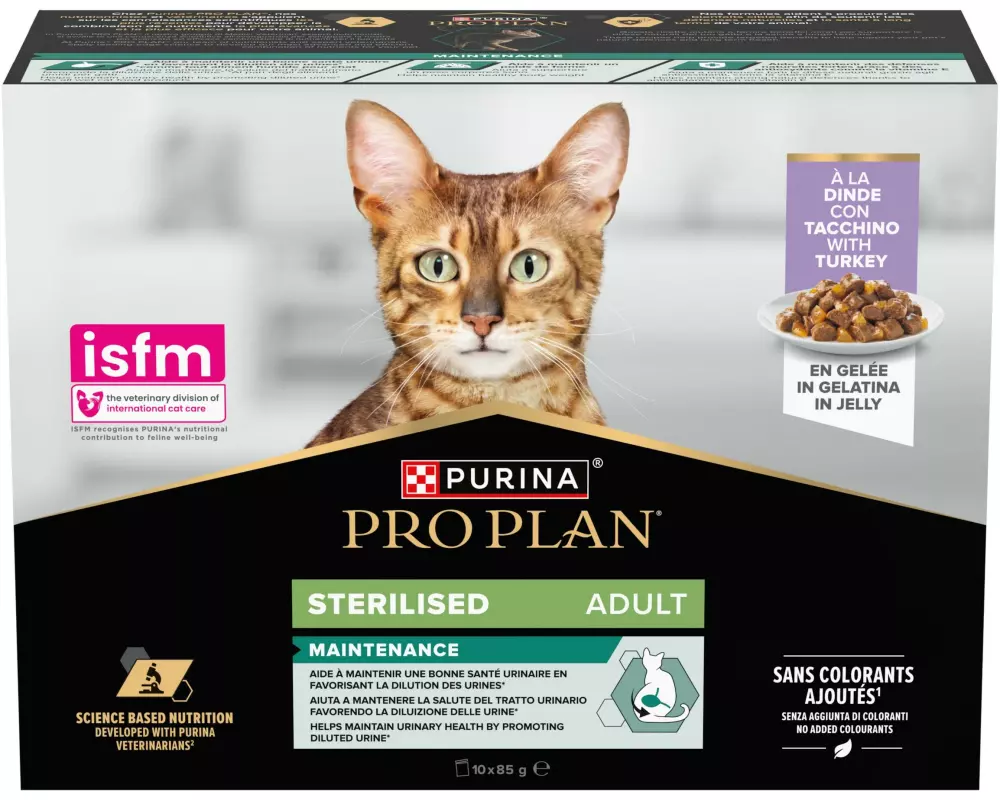 Purina Pro Plan Nassfutter Adult Sterilized Gelée Truthahn 10 x 85 g