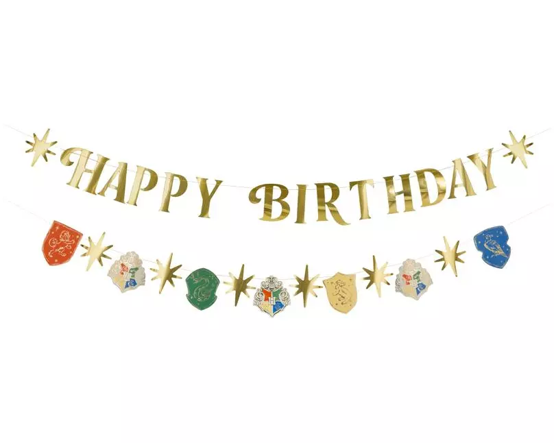 Partydeco Harry Potter Happy Birthday 2 m, Gold