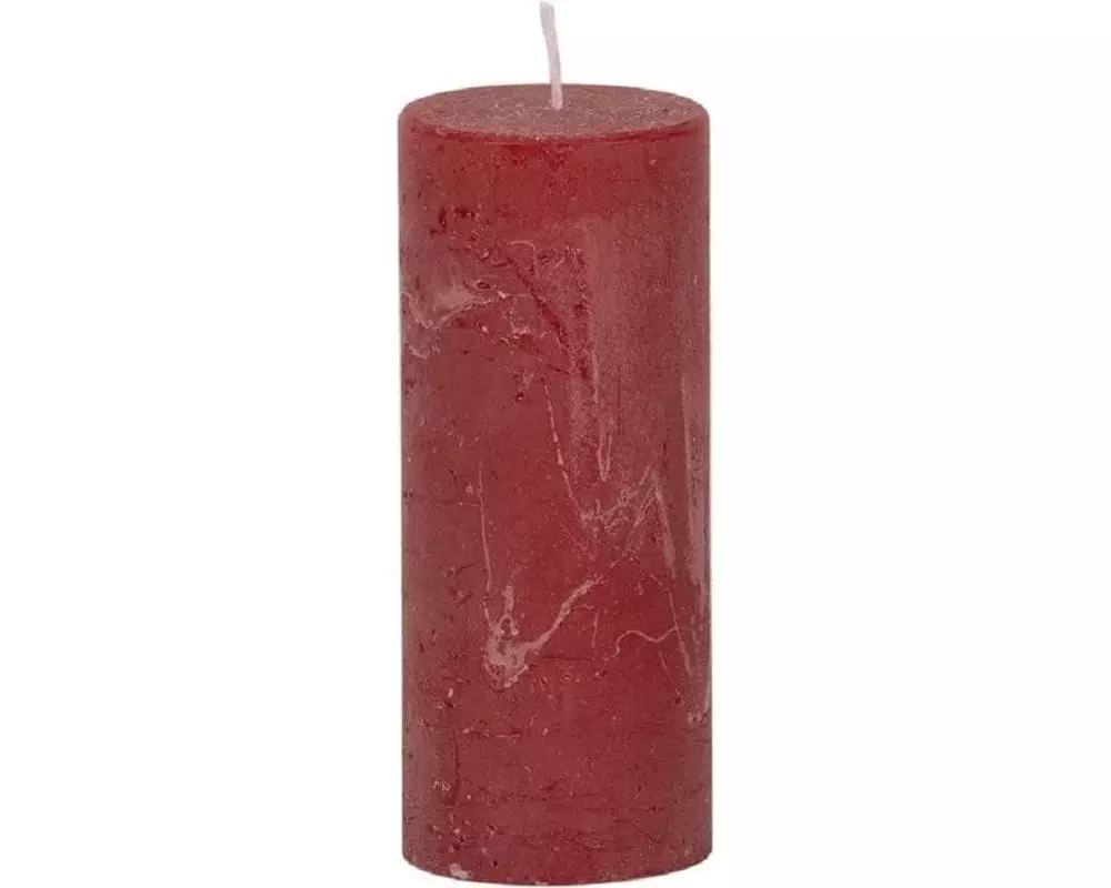 Weizenkorn Kerze Ice 12 cm x 5 cm, Kaminrot, 6 Stück