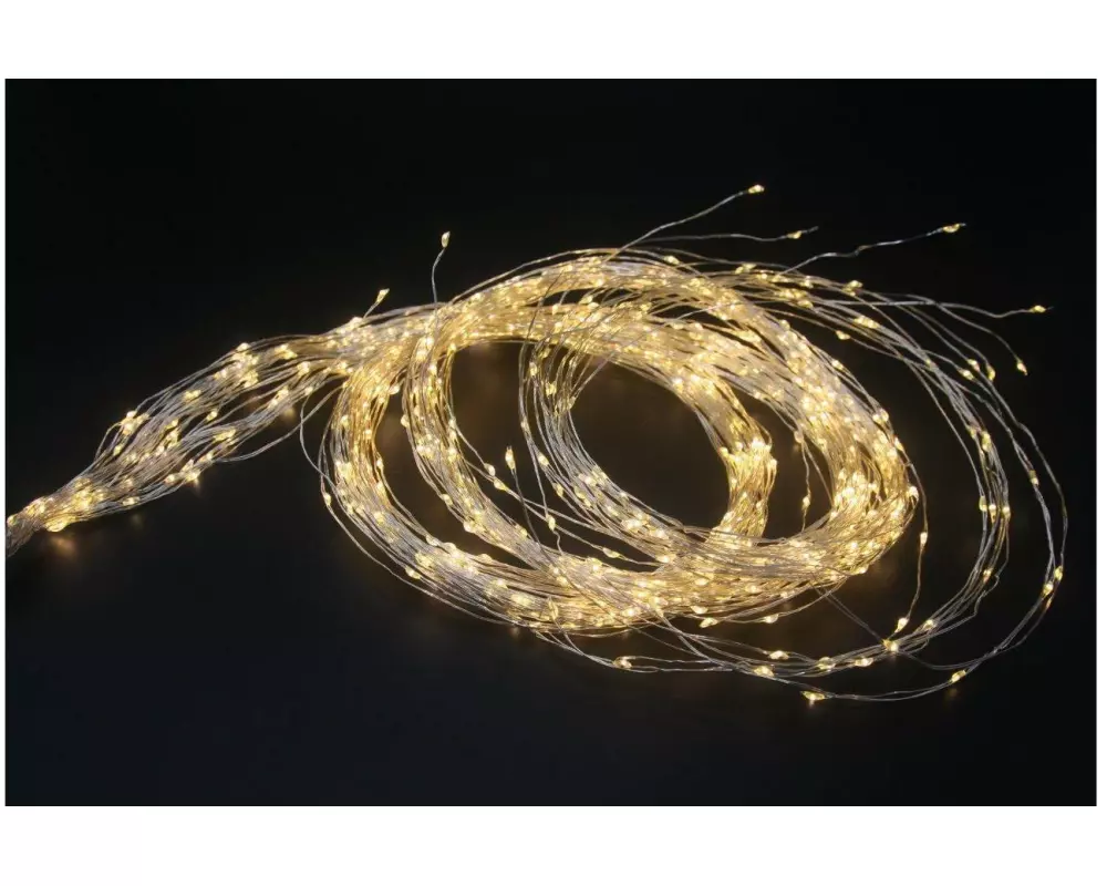 Dameco LED Lichterkette Angel Hair 2 m 720 LED, Silber