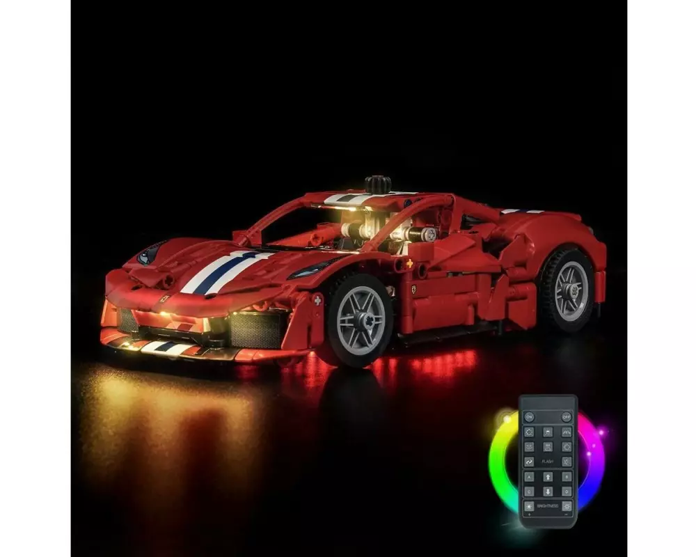 BrickBling Beleuchtungs-Set LEGO 42235 Ferrari 488 mit Fernbedienung