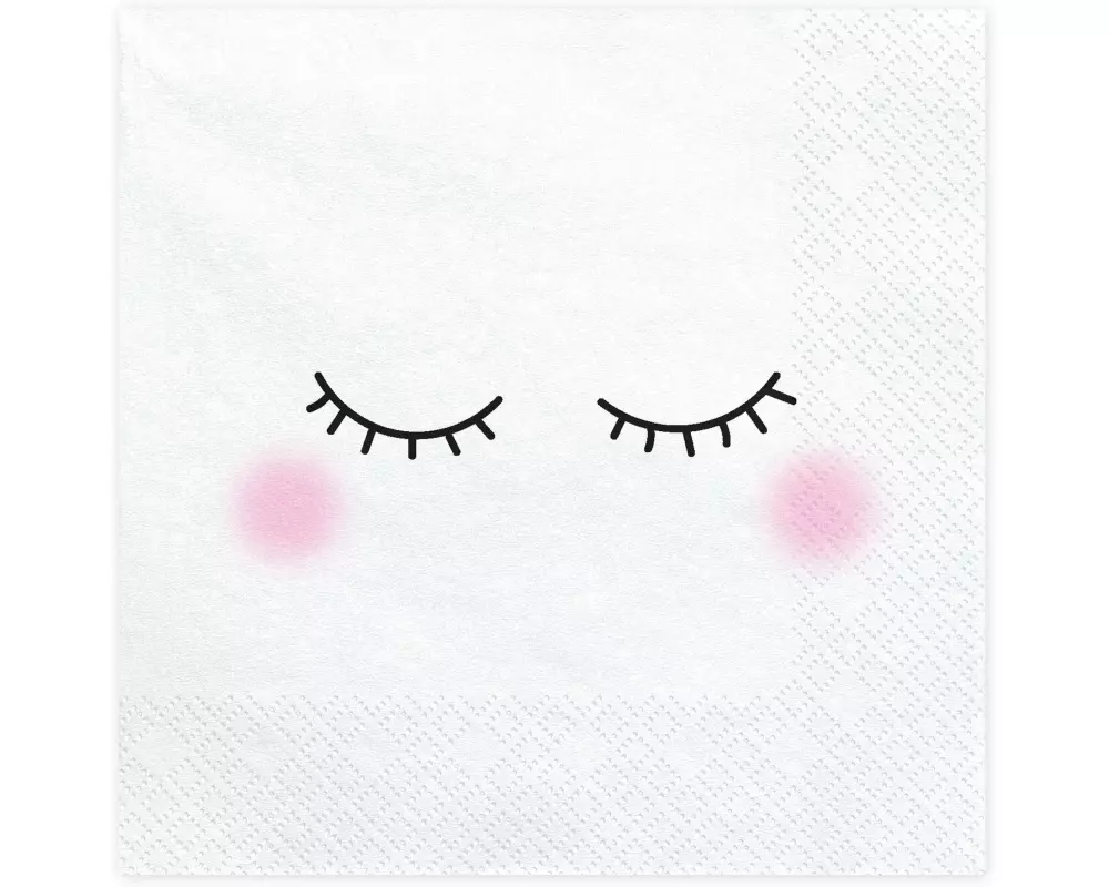 Partydeco Papierservietten Smiley 33 cm x 33 cm, 20 Stück