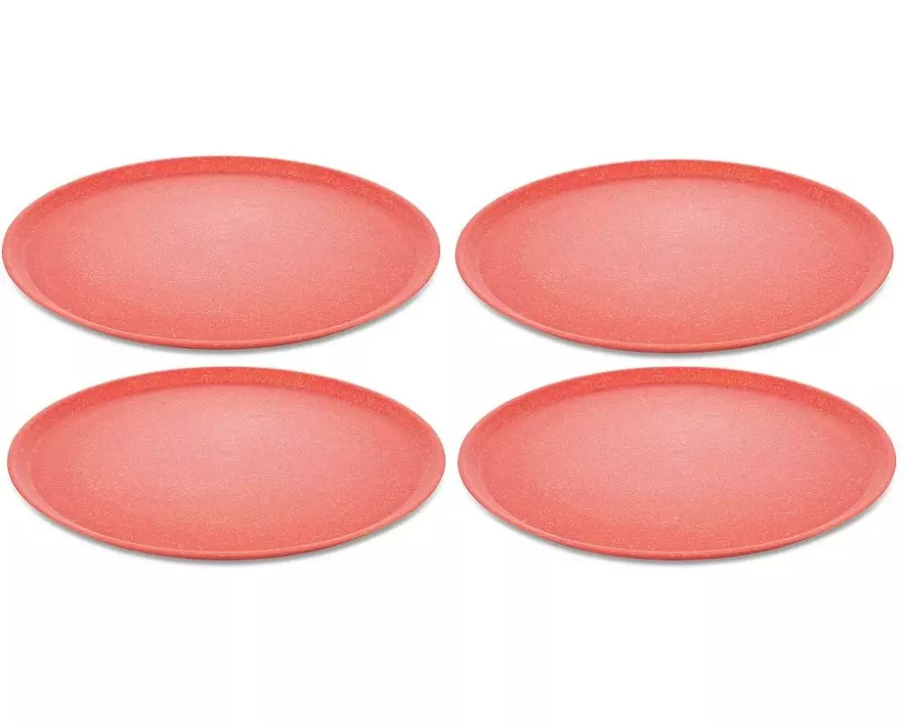 Koziol Speiseteller Connect 25.5 cm, 4 Stück, Rot