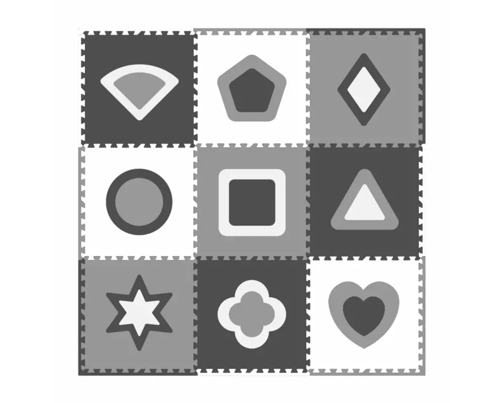 Tadu Puzzlematte Forma, 184.5 x 184.5 x 1.2 cm, grau