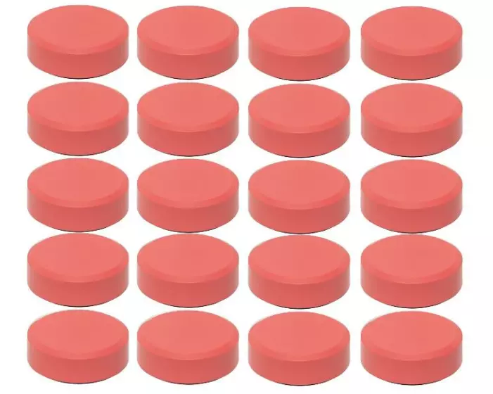 Maul Facetterand-Magnet MAULpro Recycling Ø 29 mm 20 Stück, Rot