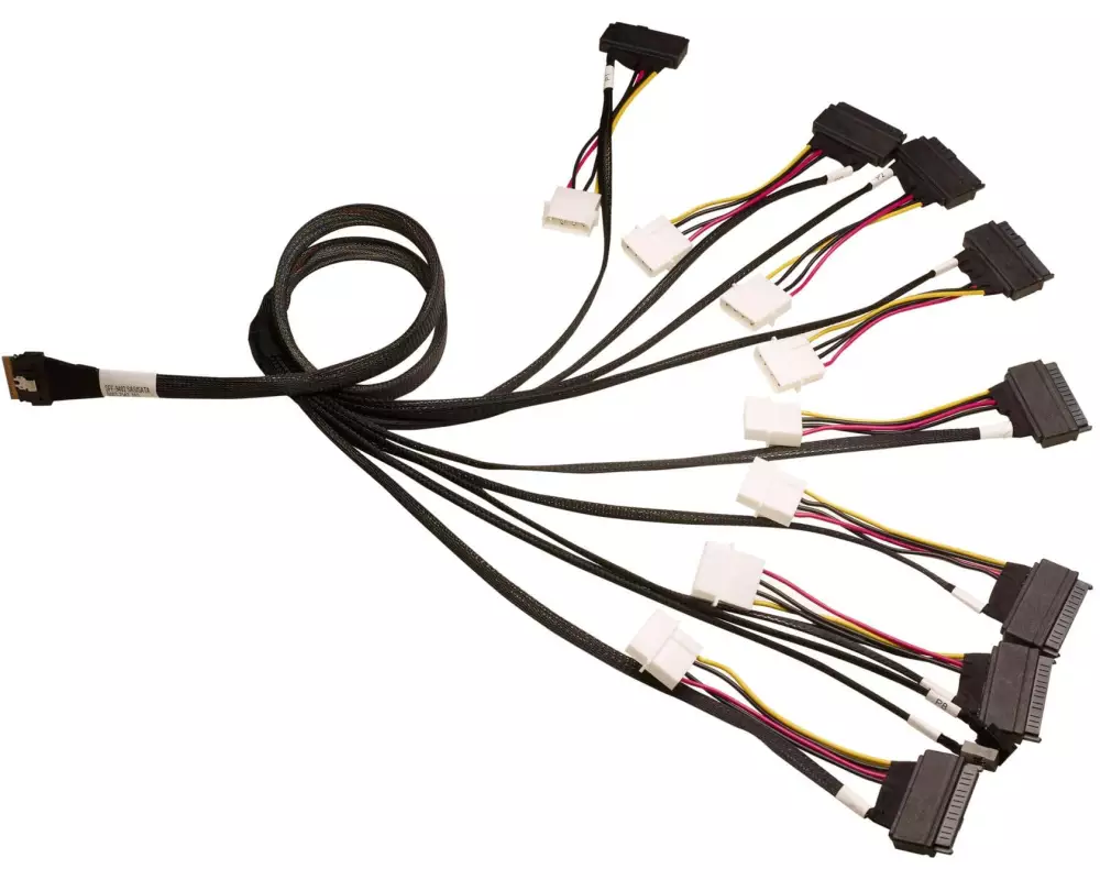 Broadcom SAS-Kabel SFF-8654 - 8x SFF-8639, 100 cm