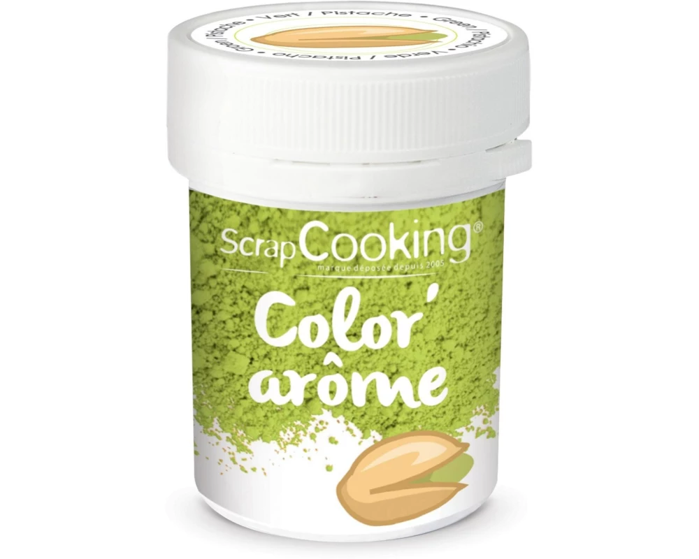 ScrapCooking Lebensmittelfarbenpulver mit Aroma Pistazie Pulver Grün 10 g