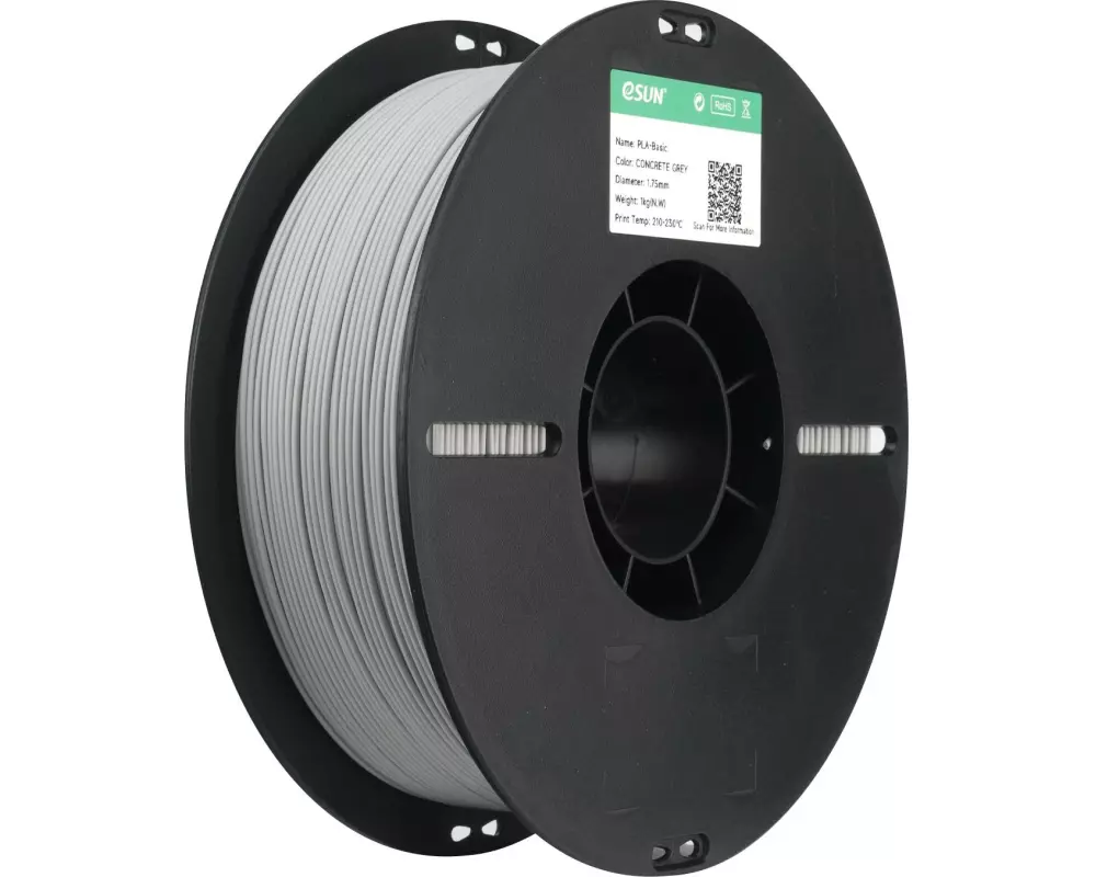 eSun Filament PLA Basic, Betongrau 1.75 mm 1 kg