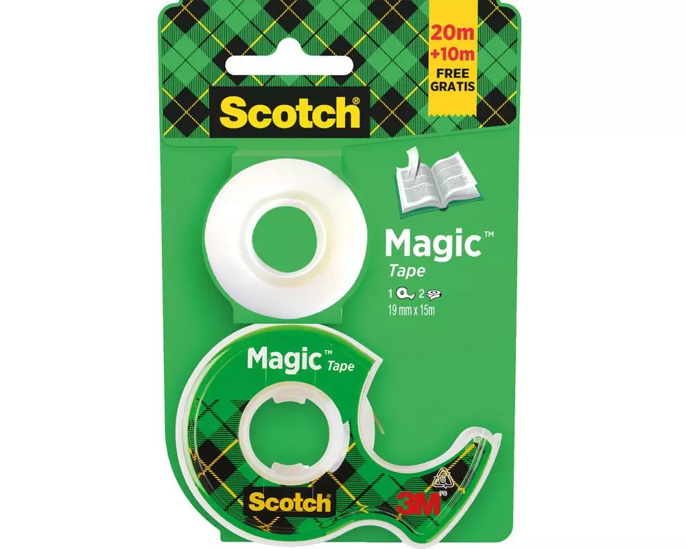 Scotch Handabroller Magic Klebeband 810 19 mm, Grün