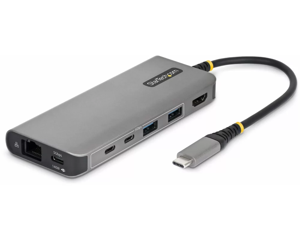 StarTech.com 315B-USBC-MULTIPORT laptop dock/port replicator Kabelgebunden USB 3.2 Gen 1 (3.1 Gen 1) Type-C Grau