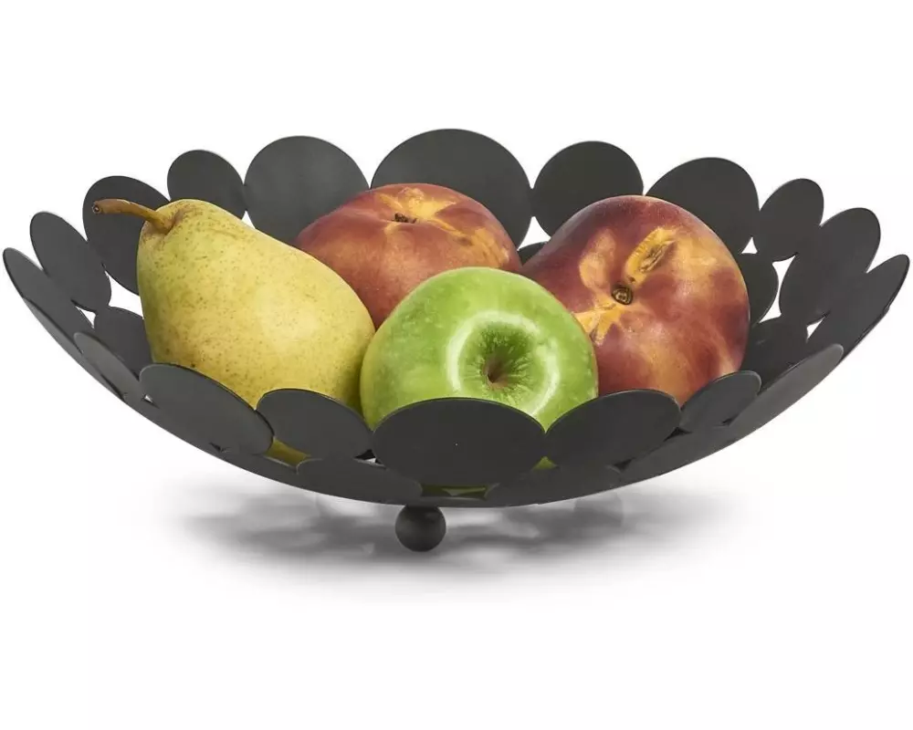 Zeller Present Früchtekorb Metall 1 Stück, Schwarz