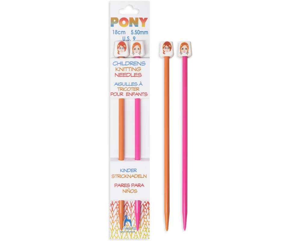 Pony Stricknadeln für Kinder Grösse 5.5, 18 cm