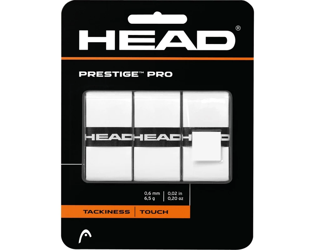 HEAD Tennis Grip Prestige Pro 3er-Pack, Weiss