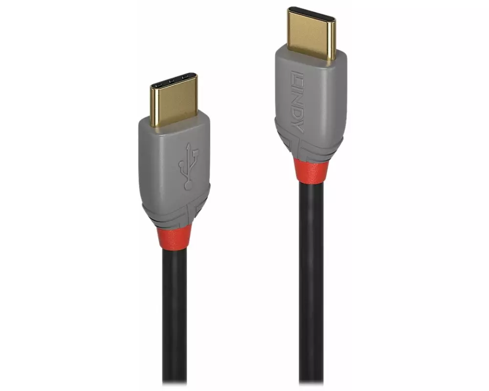LINDY Anthra Line USB Cable, USB 2.0, USB/A-USB/C M-M, 1m