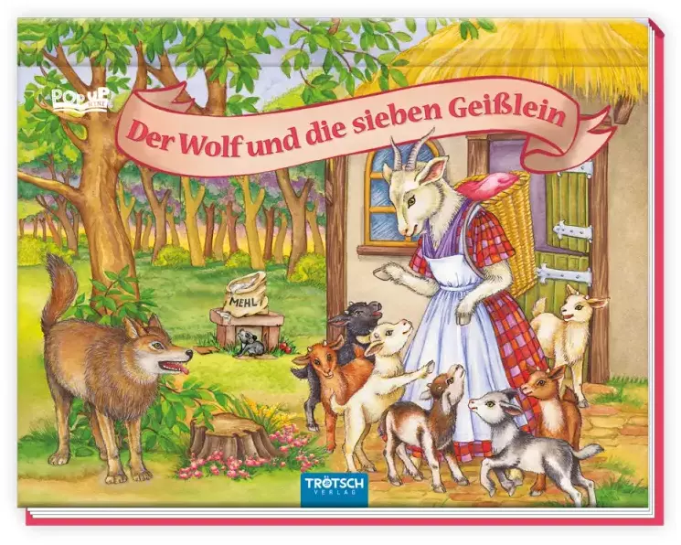 Trötsch Märchenbuch Pop-up-Buch Der Wolf und die sieben Geißlein