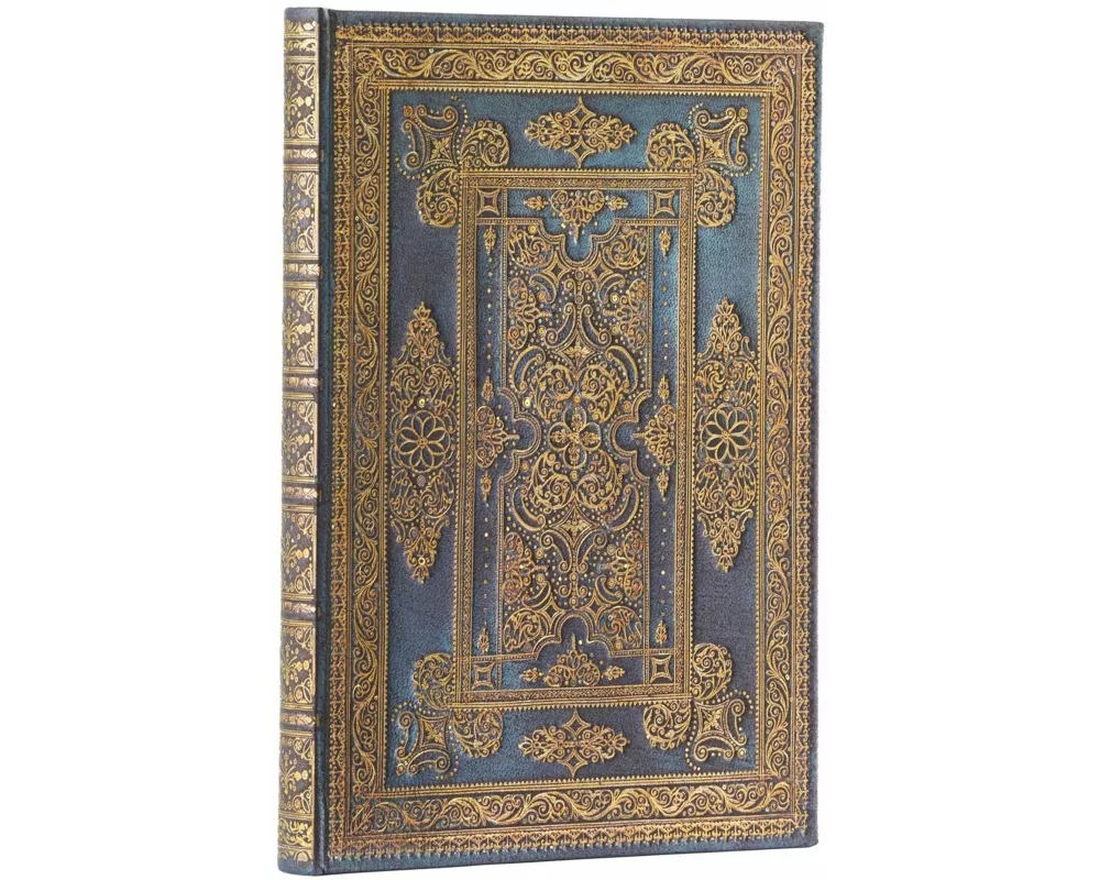 Blue Luxe (Luxe Design) Midi Unlined Hardback Journal (Elastic Band Closure)