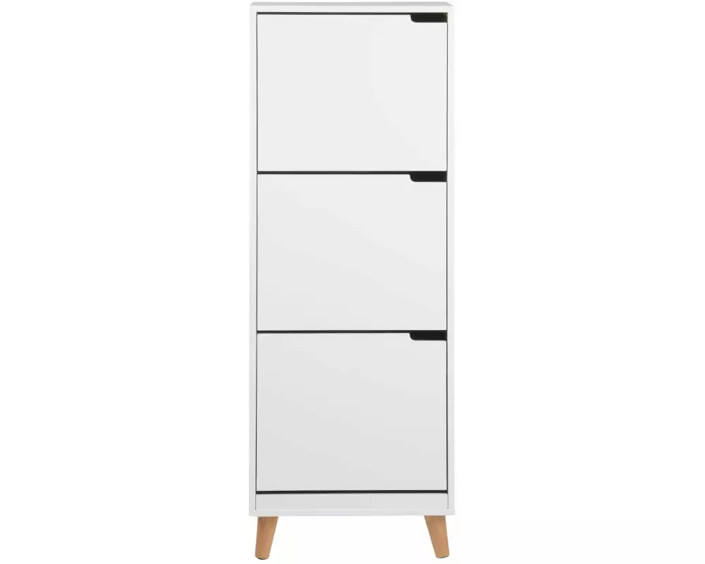 AC Design Schuhschrank Mitra 47 x 30 x 133.5 cm, Nature/Weiss