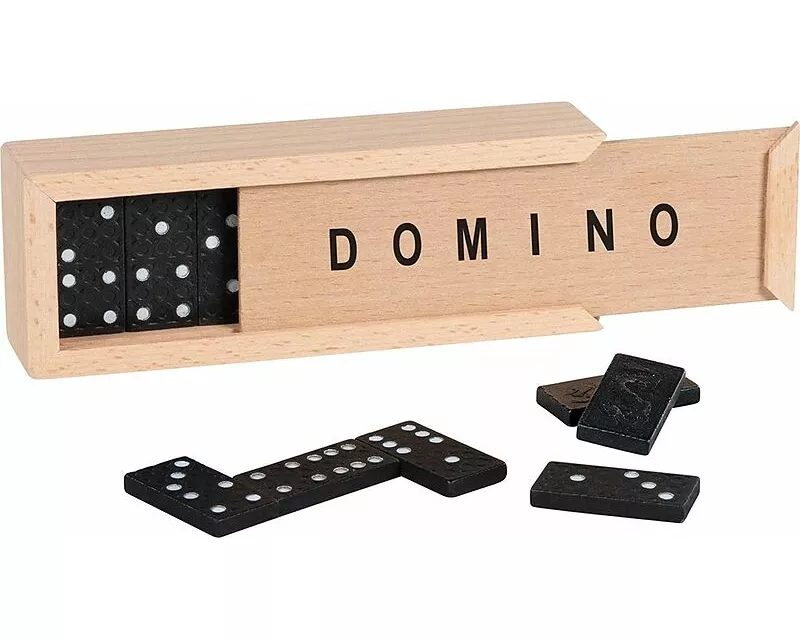 Dominospiel im Holzkasten
