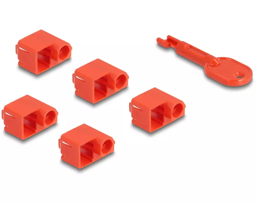 Delock RJ45 Port Blocker Set für RJ45 Stecker 1 Stück