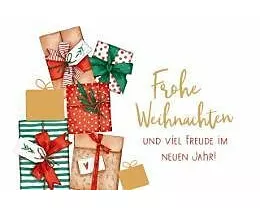 Doppelkarte. Green Karma X-MAS - Hübsche Geschenke