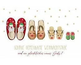 Doppelkarte. Green Karma X-MAS - Weihnachts-Puschen