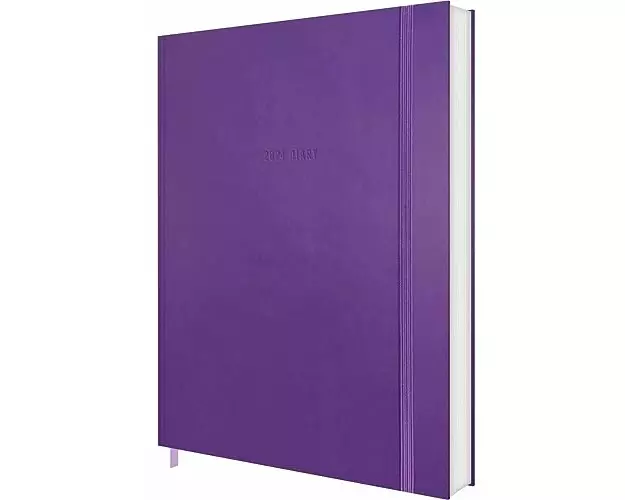 Purple Soft Touch A5 Diary 2024